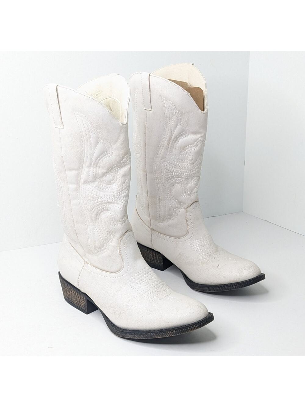 Coconuts by Matisse White Dusty Western Boots, White, Women's 8